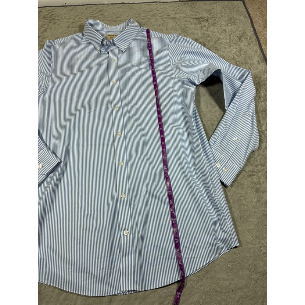 Duluth Mens Wrinklefighter Button Down Shirt Size L Tall Striped Cotton - Picture 7 of 7